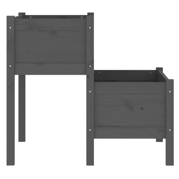 vidaXL Plantekasse svart 84,5x84x75 cm heltre furu