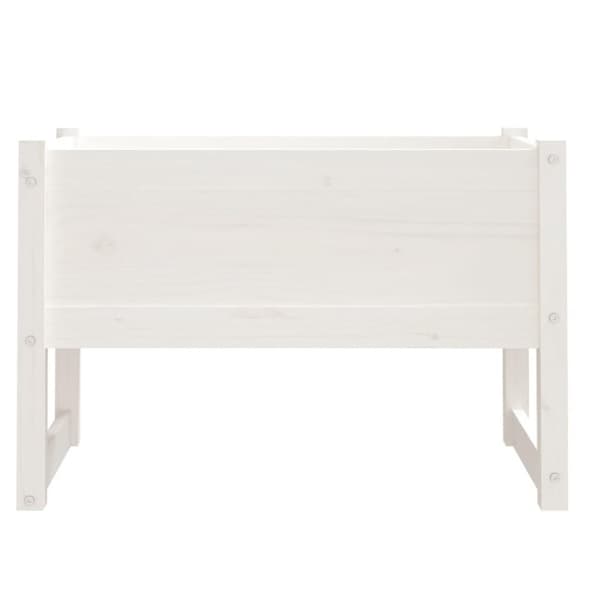vidaXL plantekasse 78x40x52 cm massivt fyrretræ hvid