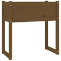 Pikkukuva 1 / 9: vidaXL Kukkalaatikko hunajanruskea 78x40x81 cm täysi mänty