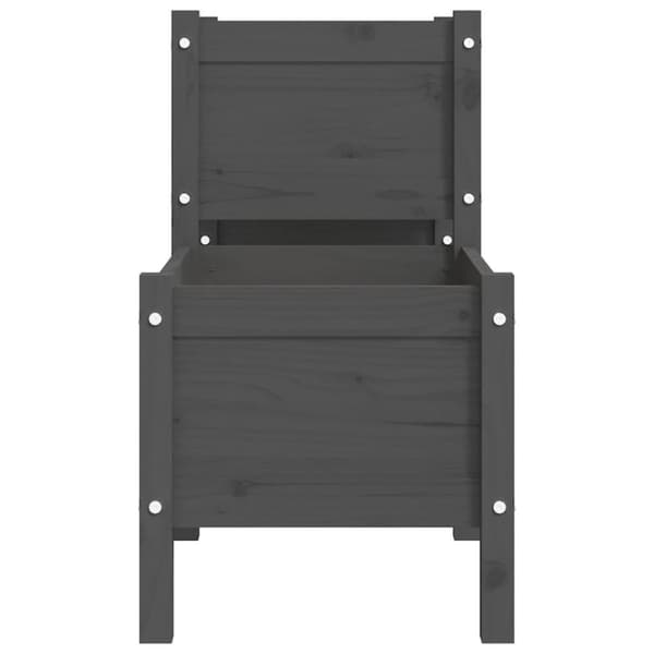 vidaXL Kukkalaatikko harmaa 178,5x44x75 cm täysi mänty