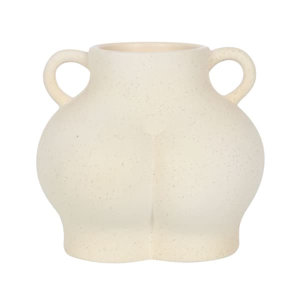 Something Different Moderne minimalistisk spejlplante potte Cream One Size