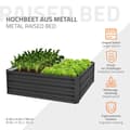 Pikkukuva 2 / 6: ML-Design 3-osainen metallinen korkeapenkki puutarhaan; 90x90x30 cm; 240 litraa; antrasiitti; säänkestävä; ruostumaton; ulkokäyttöön sopiva;