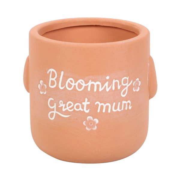 Something Different Blooming Great Mum Sitting Plant Pot Terracotta One Size