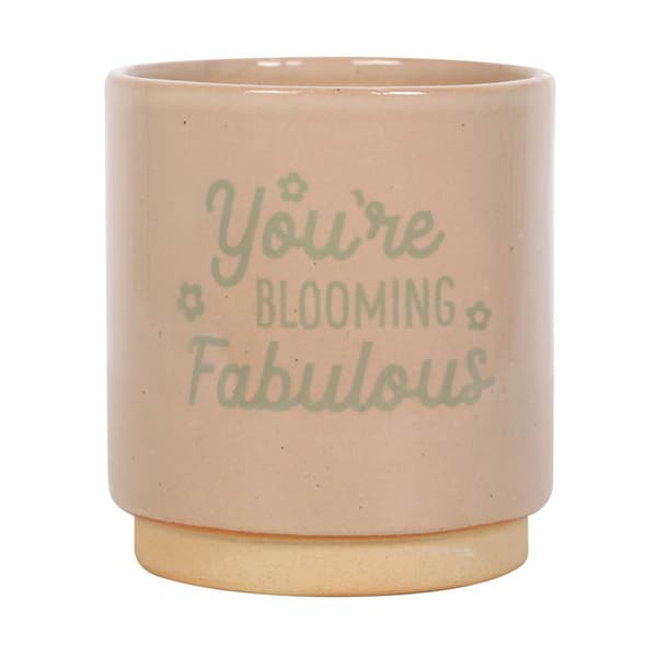 Something Different You´re Blooming Fabulous Speckle Plant Pot Cream/Gold One Size
