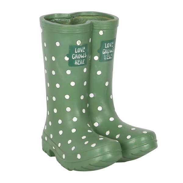 Something Different Wellington Boots Planter Light Green One Size