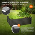 Pikkukuva 3 / 6: 4x korotettu sänky istutus sänky kukkapenkki planter box vihannes sänky 90x60x30cm metallia
