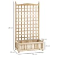 Miniatyrbilde 4 av 10: Plantekasse i tre med espalier for klatreplanter