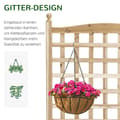 Miniatyrbilde 5 av 10: Plantekasse i tre med espalier for klatreplanter