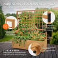 Pikkukuva 3 / 8: ML-Design istutuslaatikko säleiköllä, 119.5×139×36.5 cm, ruskea, istutuslaatikko kukkaruukku säleiköllä, puutarha säleikkö massiivipuuta