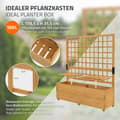 Pikkukuva 4 / 8: ML-Design istutuslaatikko säleiköllä, 119.5×139×36.5 cm, ruskea, istutuslaatikko kukkaruukku säleiköllä, puutarha säleikkö massiivipuuta