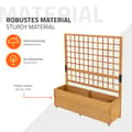 Pikkukuva 6 / 8: ML-Design istutuslaatikko säleiköllä, 119.5×139×36.5 cm, ruskea, istutuslaatikko kukkaruukku säleiköllä, puutarha säleikkö massiivipuuta