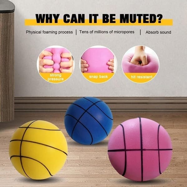 OBOSOE Ny Silent Basketball Dribbling Indendørs Skum Træningsbold, Silent Bounce No Noise Basketball