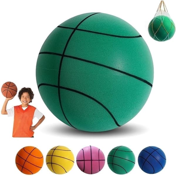 OBOSOE Ny Silent Basketball Dribbling Indendørs Skum Træningsbold, Silent Bounce No Noise Basketball Grøn