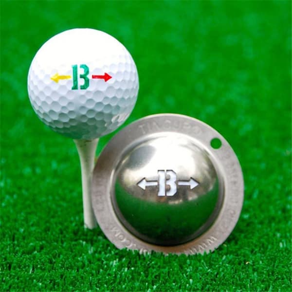 Idag Rostfritt stål Golf Ball Line Marker Stencil Cute Pattern Alphabet Marker Pen Outdoor Golf Sport Golf Putting Positioning Aids Frankrike