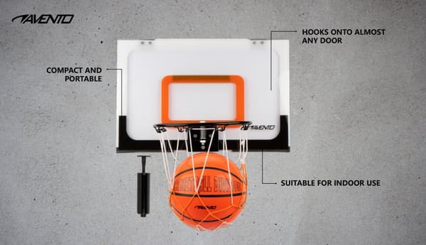Basketball set mini AVENTO 47BM with grid + ball + pump
