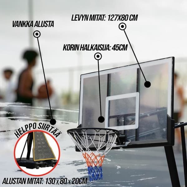 ProSport Basketball Kurv 2,45 - 3,05 m