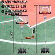 ProSport Basketball kurv Junior 2,1-2,6 m