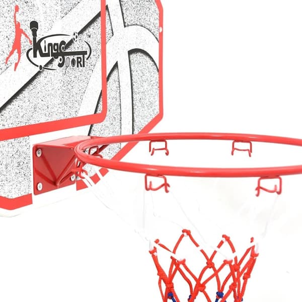 vidaXL vægmonteret basketballkurv med plade 5 dele 66x44,5 cm