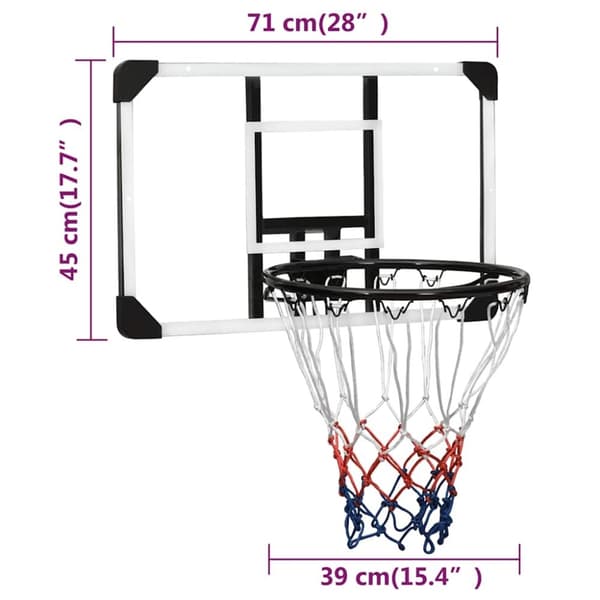 vidaXL Basketkorg transparent 71x45x2,5 cm polykarbonat