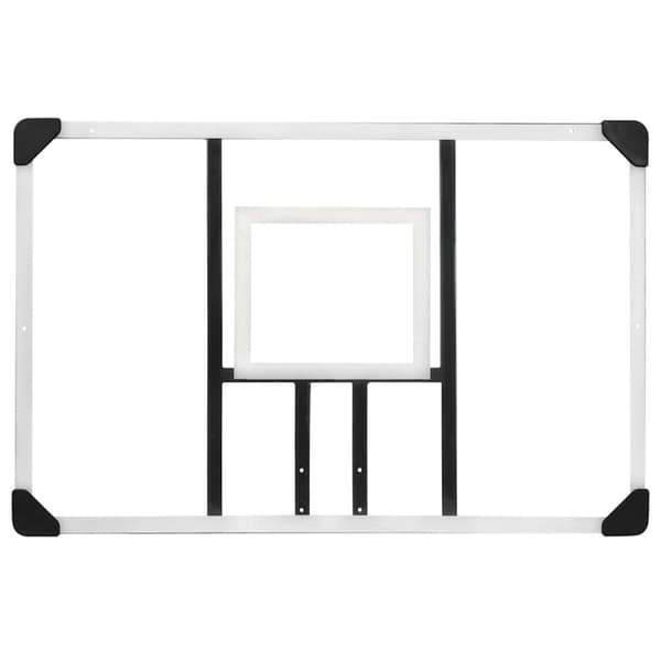 vidaXL Basketballplate gjennomsiktig 106x69x3 cm polyeten