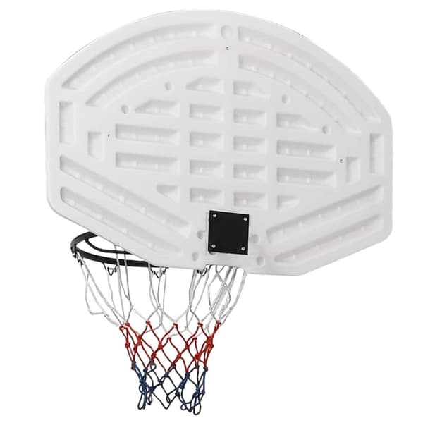 vidaXL Bakplate for basketballkurv hvit 90x60x2 cm polyeten