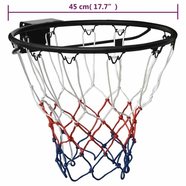 vidaXL Basketballkurv svart 45 cm stål