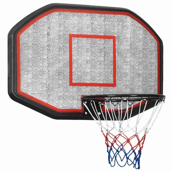 vidaXL basketballkurv med plade 109x71x3 cm polyethylen sort