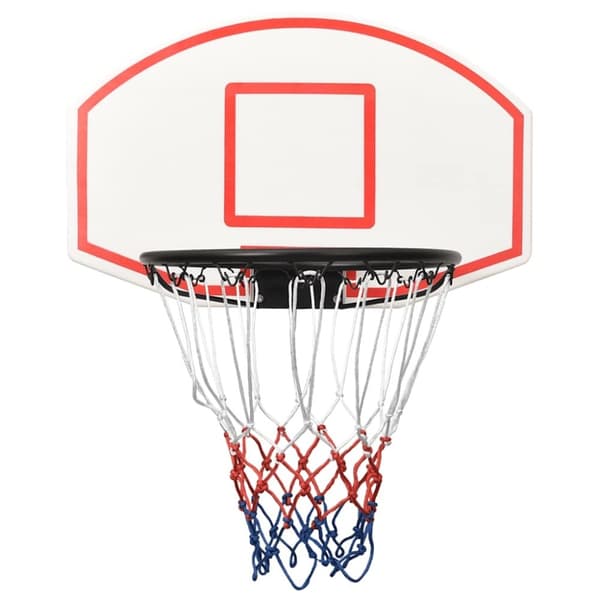 vidaXL basketballkurv med plade 71x45x2 cm polyethylen hvid