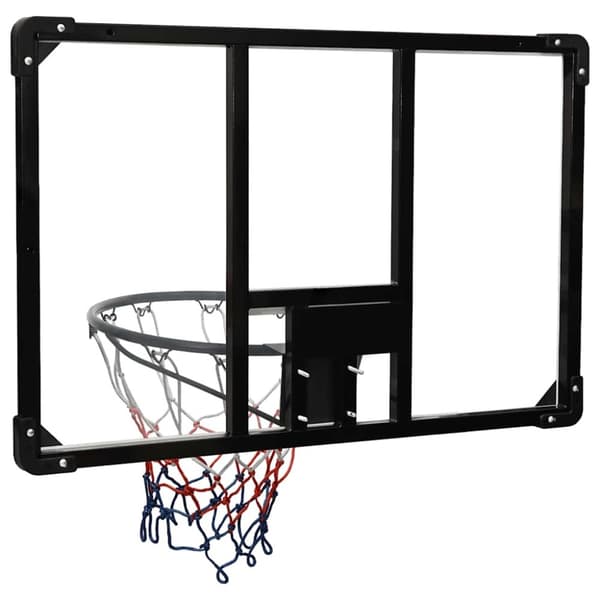 vidaXL basketballkurv med plade 90x60x2,5 cm polycarbonat transparent