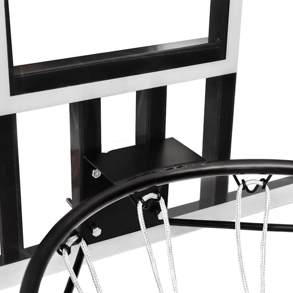 vidaXL basketballkurv med plade 90x60x2,5 cm polycarbonat transparent