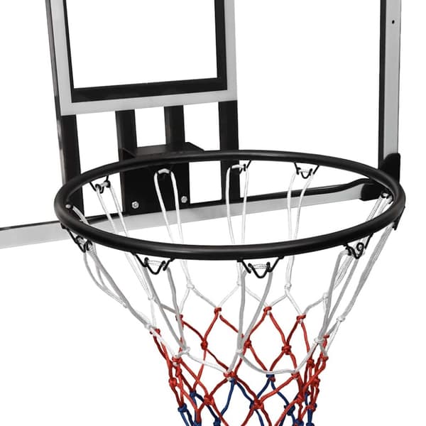 vidaXL basketballkurv med plade 90x60x2,5 cm polycarbonat transparent