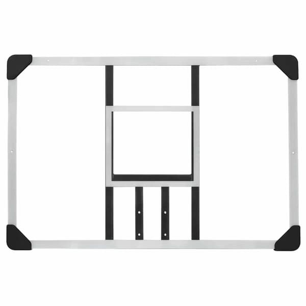 vidaXL basketballkurv med plade 90x60x2,5 cm polycarbonat transparent