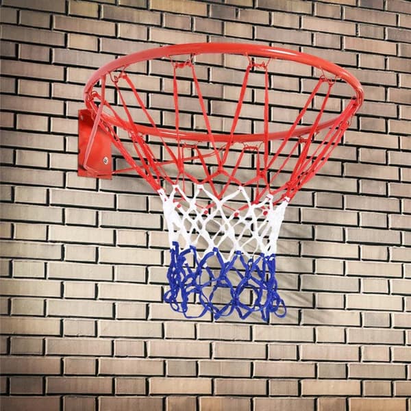 Rootz Basketbåge med nät - Basketnät - Inomhus - Utomhus - Stålrör+Nylon - Röd+Blå+Vit