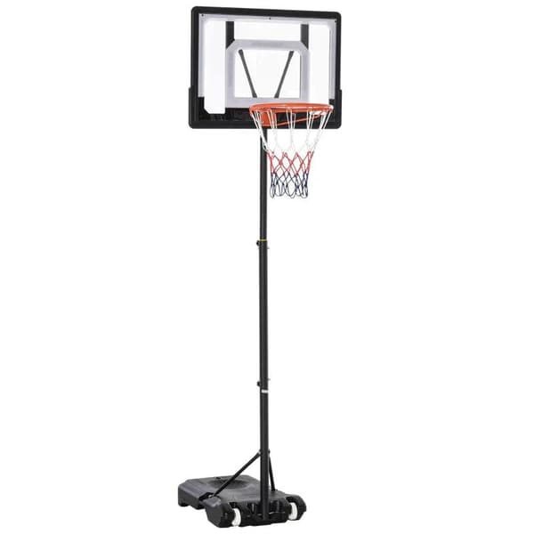 Rootz Basketball Stand - Højdejusterbart Basketball System Til Børn - Basketball Bøjle Med Hjul - Udvendig - Stål - PVC - HDPE - Sort - 83 x 75 x 206-