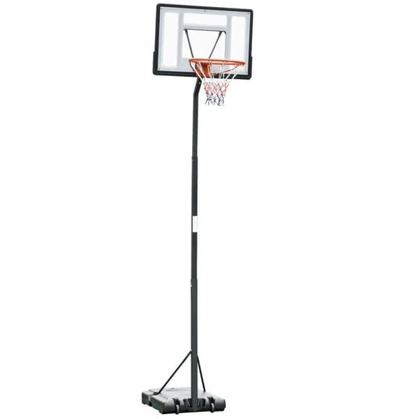 Rootz Mobilt Basketställ - Basketställ - Höjdjusterbart - Stål/plast - Svart - 90 x 165 x 302-352 cm