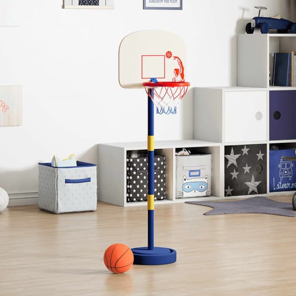 Basketställning med boll och pump justerbar höjd 90/121 cm