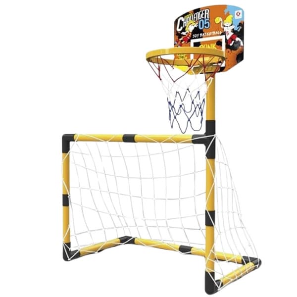 WOOPIE 2 i 1 Basketbollset Fotbollsmål + Bollar och Pump