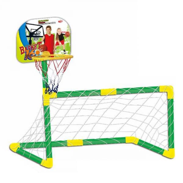 WOOPIE 2in1 Koripallosarja Jalkapallomaalit + Pallot