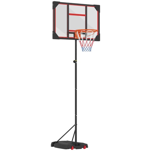 Utomhus basketkorg för barn, 210-260 cm, Röd