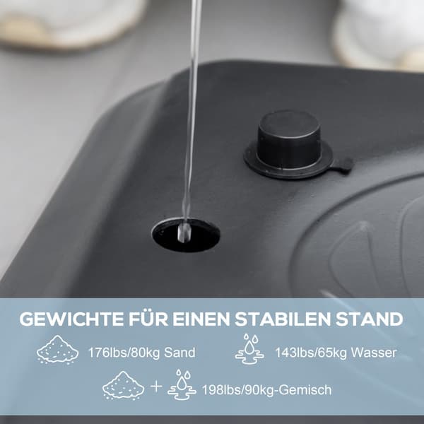 Koripallostendi, 2-in-1, 230-305 cm, Musta