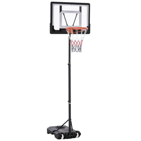 Utomhus Basketkorg, 83x75x206-260 cm, Svart
