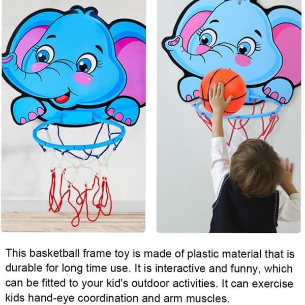 OBOSOE Cartoon Basketball Board Hul hængende kurve til indendørs let at installere Sport for sjov Interaktivt Basketball Spil
