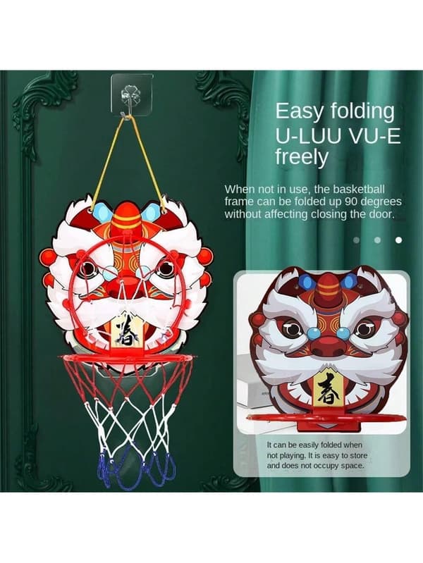 OBOSOE Cartoon Basketball Board Hul hængende kurve til indendørs let at installere Sport for sjov Interaktivt Basketball Spil
