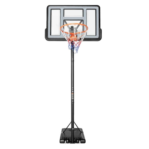 Bärbar Basketkorg, Justerbar Höjd, Stark Stabilitet, Allvädersdesign,Ljusgrå