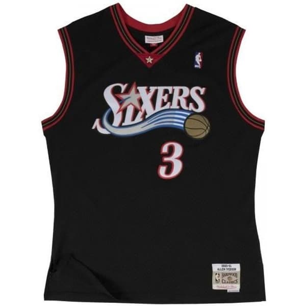 NBA-tröja - Mitchell &amp; Ness - Allen Iverson - Philadelphia Sixers - Svart - Storlek M/L