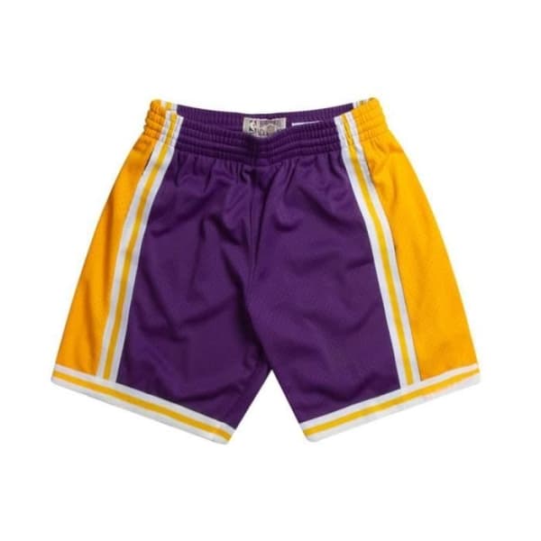 Kort NBA Los Angeles Lakers 1984-85 Mitchell & Ness Swingman Lila för Herr - Mitchell & Ness
