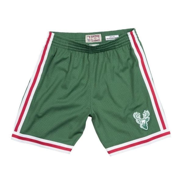 M&amp;N NBA Swingman Shorts Milwaukee Bucks Borta 1971-72