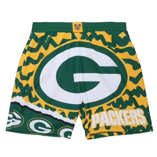 Kort basketbyxor M&amp;N Green Bay Packers JUMBOTRON - Vit - Herr - Andningsbar