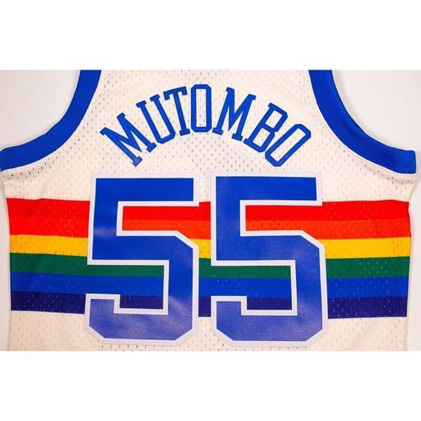 Baskettröja - Denver Nuggets - Dikembe Mutombo - 1991 - Herr - Andningsbar