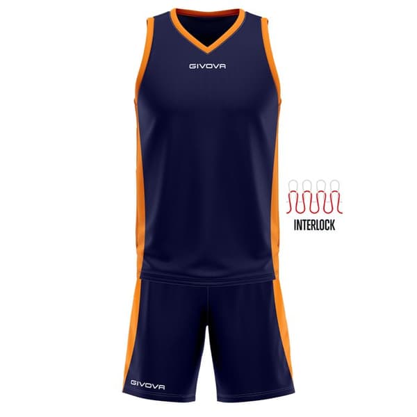 Ensemble tröja och shorts - Givova - Power - 100% polyester - Andas - Ribbad krage